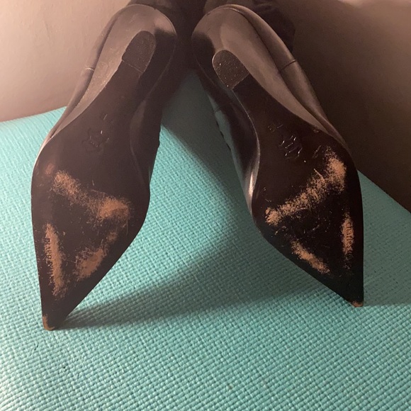 Charles David wedge leather and suede boots - Picture 3 of 4